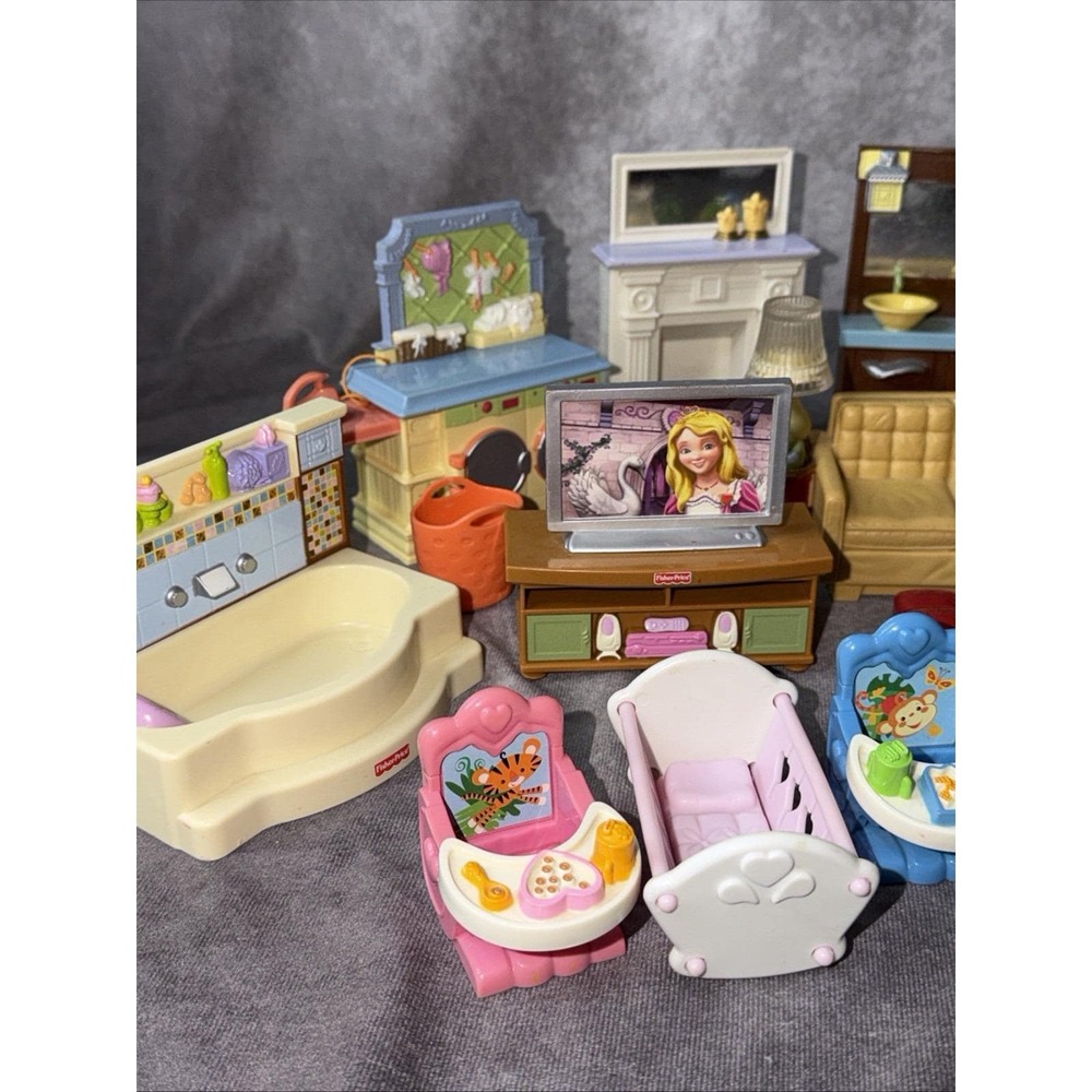 Fisher Price Loving Family Bathroom-Washer Dryer-Stove, Working Sounds - Picture 3 of 15